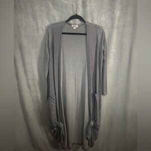 LuLaRoe Black and Silver Striped Sweater